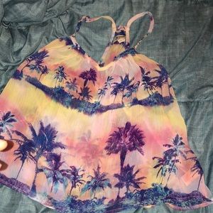 Palm tree tank top